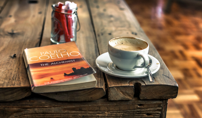 A book resting on a table