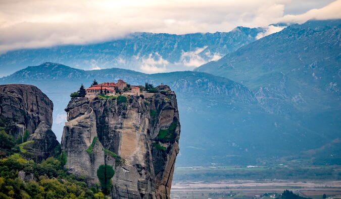 A city on the top of a mountain