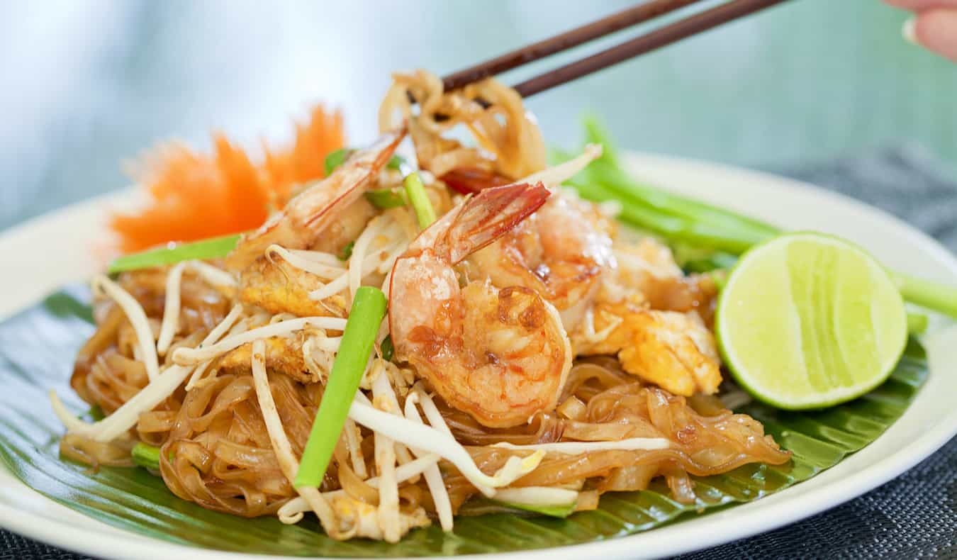 A succulent Thai meal plated in a nice restaurant in Thailand