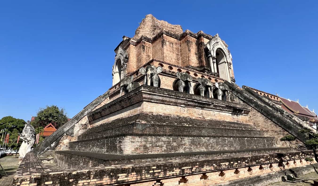 Ancient ruins in rural Isaan, Thailand on a bright and sunny day